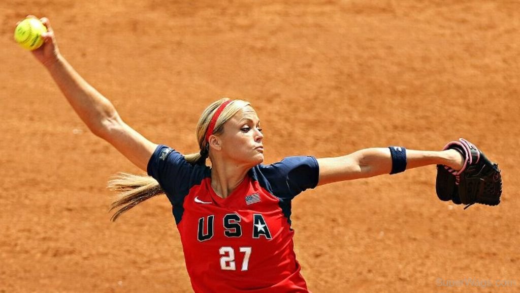Jennie Finch Playing Baseball Super WAGS Hottest Wives and