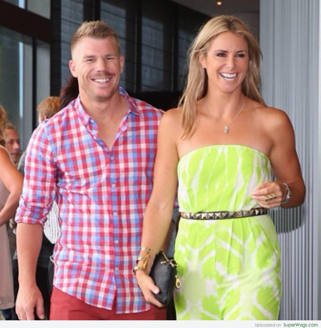 Candice Falzon with David Warner | Super WAGS - Hottest Wives and ...