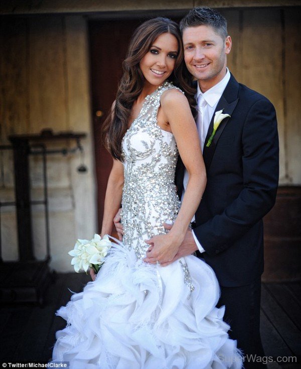 Happiest Guy Michael Clarke With Wife