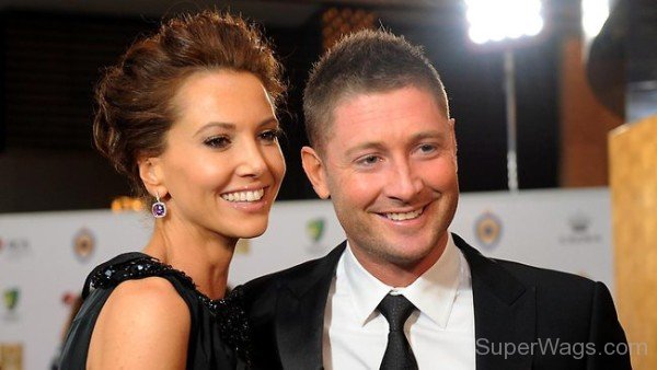 Michael Clarke With His Wife Kyly Boldy