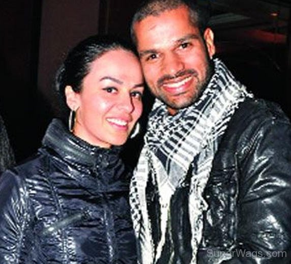 Shikher Dhawan With His Wife