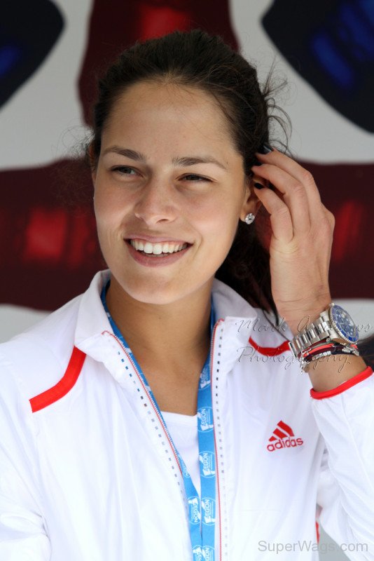 Ana Ivanovic Wearong White Jacket