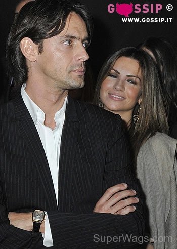 Filippo Inzaghi and Alessia Ventura