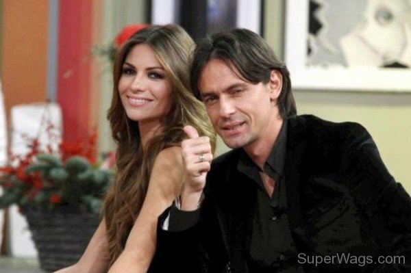 Soccer Player Filippo Inzaghi and Alessia Ventura