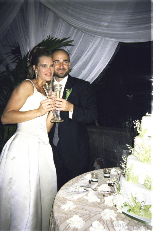 Andre Agassi With Brooke Shields Wedding Day Photo