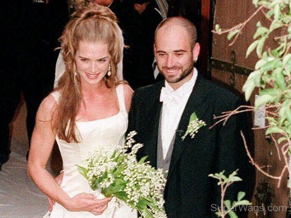 Andre Agassi With Brooke Shields Wedding Pic