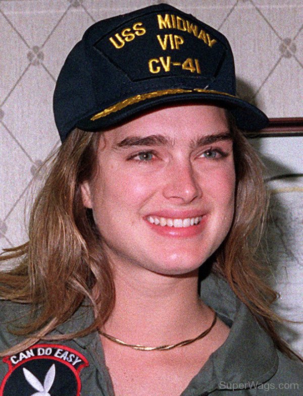 Brooke Shields Wearing Black Cap