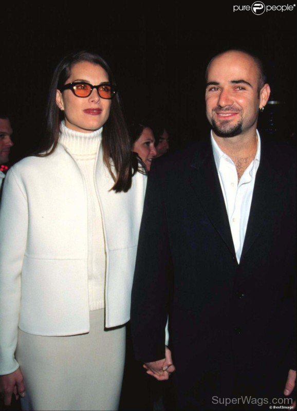 Photo OF Of Andre Agassi With Brooke Shields