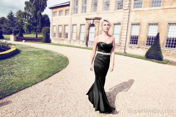 Alex Curran In  Black Gown