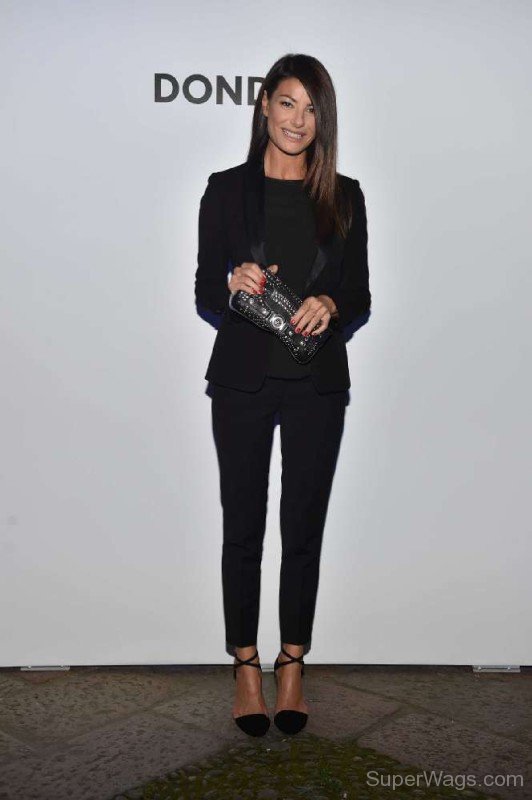 Ilaria D’Amico In Black Formal Dress