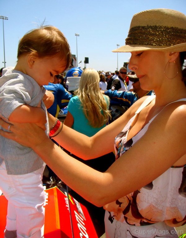 Ingrid Vandebosch With Her Son