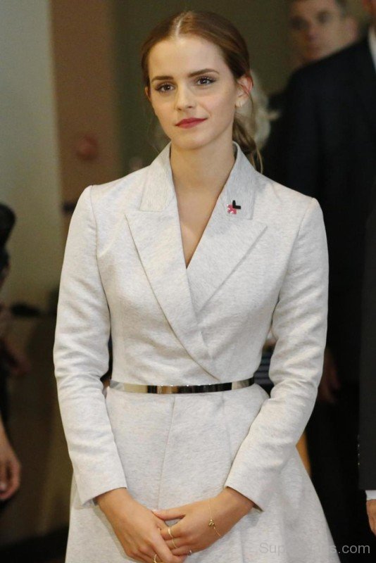 Emma Watson In White Coat