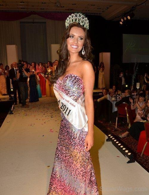 Holly Carpenter Winning Miss Ireland Title