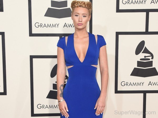 Iggy Azalea In Blue Dress