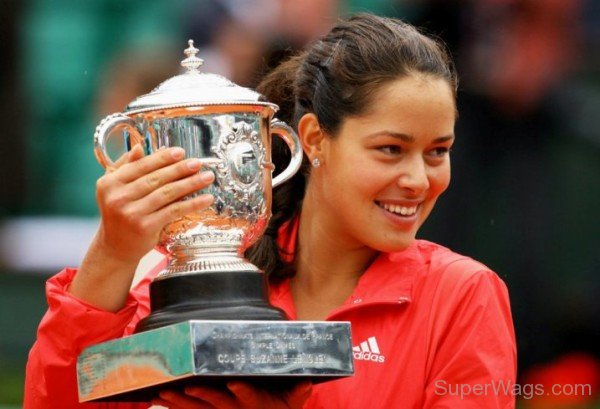 Ana Ivanovic Holding Trophy 