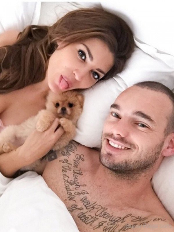 Yolanthe Sneijder Cabau With Her Hubby