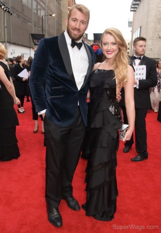 Chris Robshaw With His Girlfriend Camilla Kerslake