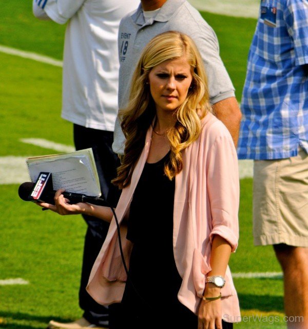 Samantha Ponder Holding Mic