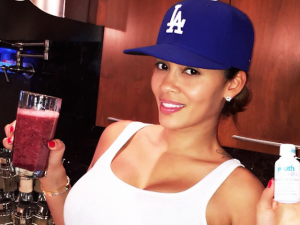 Evelyn Lozada Wearing Blue Cap