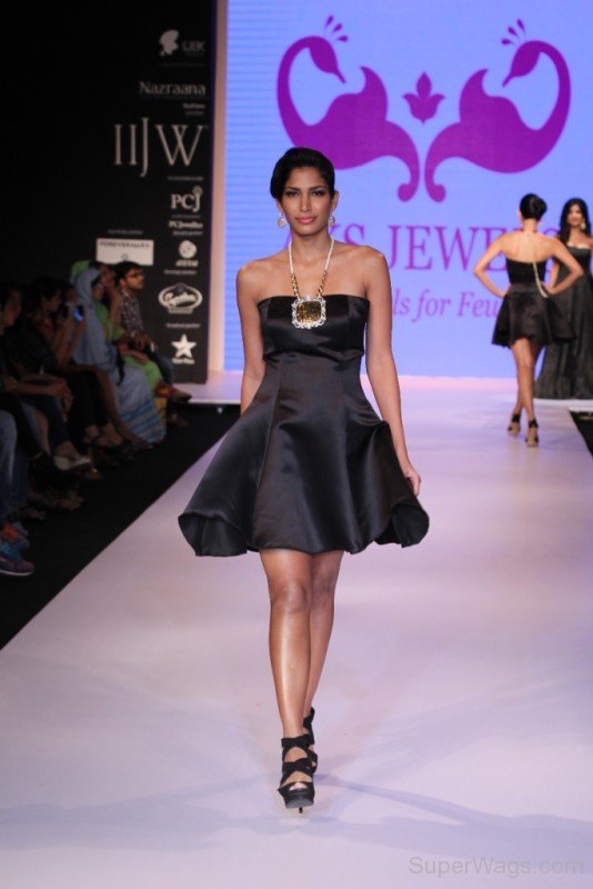 Mashoom Singha Wearing Black Dress-SD146