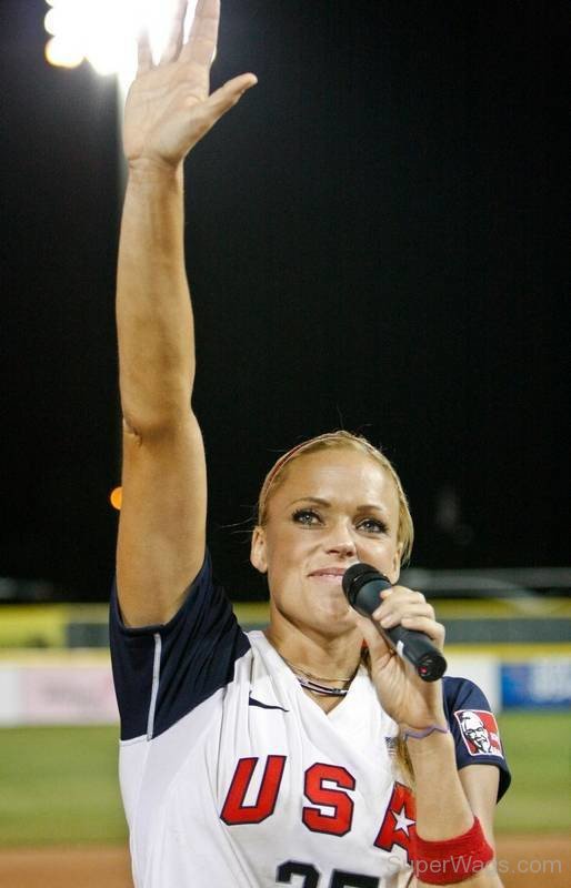 Jennie Finch On MIc