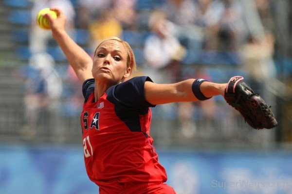 Jennie Finch Playing Baseball-SW127