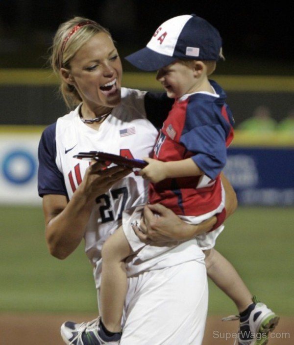 Jennie Finch With Her Baby-SW132