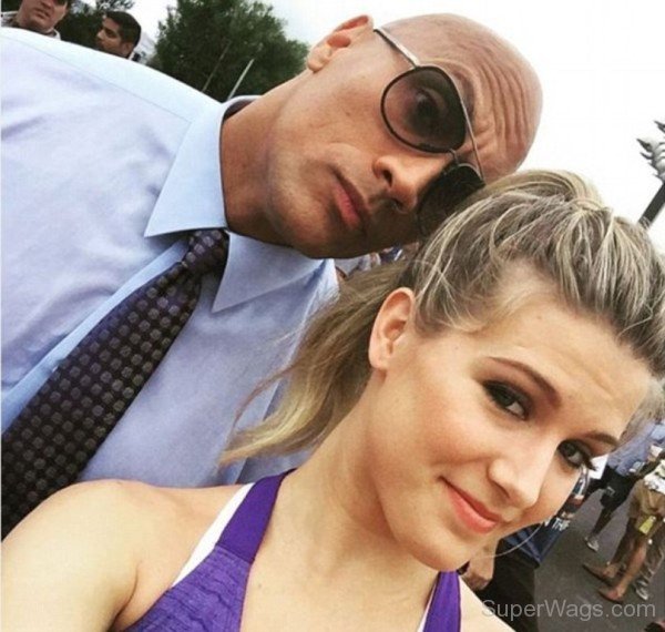 Eugenie Bouchard With The Rock-SW1087