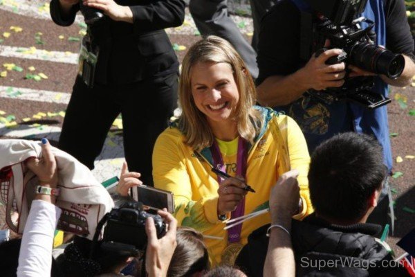 Libby Trickett With Media