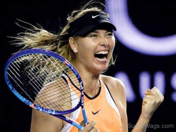 Maria Sharapova celebrating Her Victory-SW4052