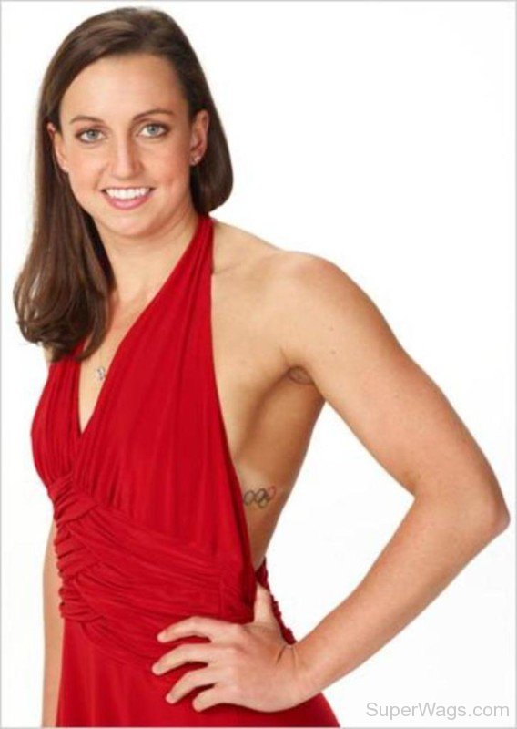 Rebecca Soni In Red Dress