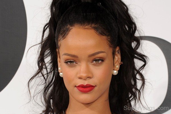 Rihanna Red Lips