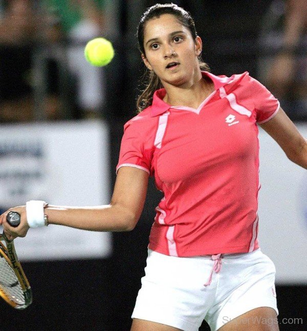 Sania Mirza In Pink T-Shirt-SW1047