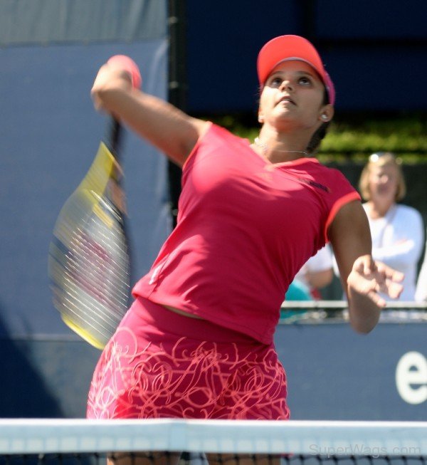 Sania Mirza In Red Outfit-SW1050