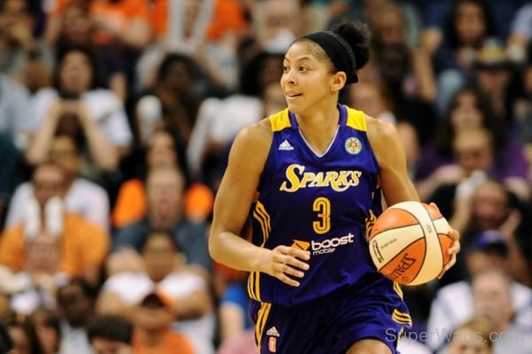 Candace Parker In Blue Dress-SW1031